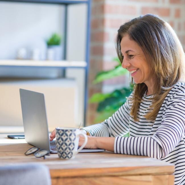 person on laptop