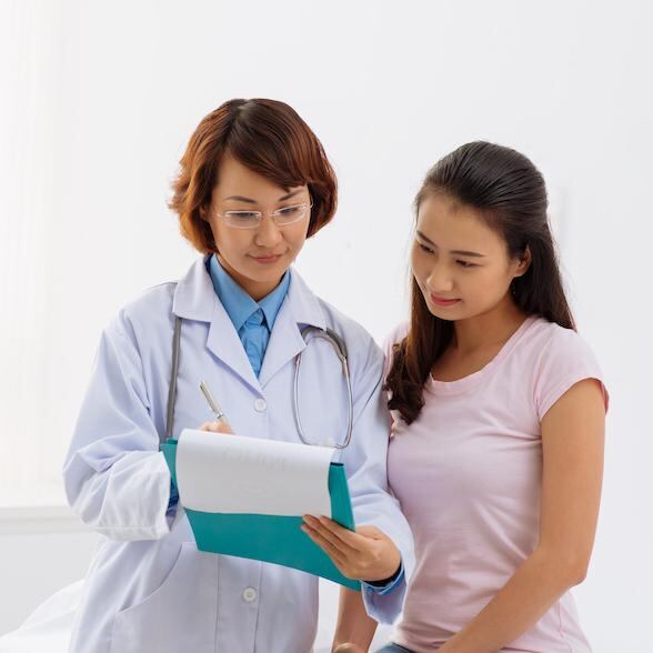 doctor with patient