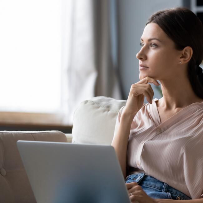 person on laptop