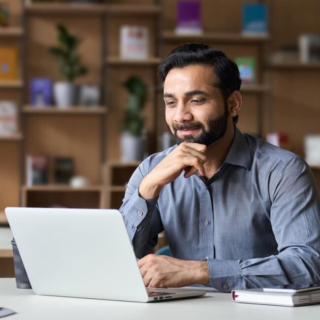 person on laptop