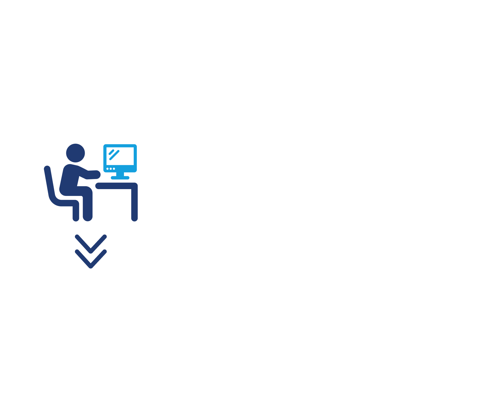 Person reviewing docs icon
