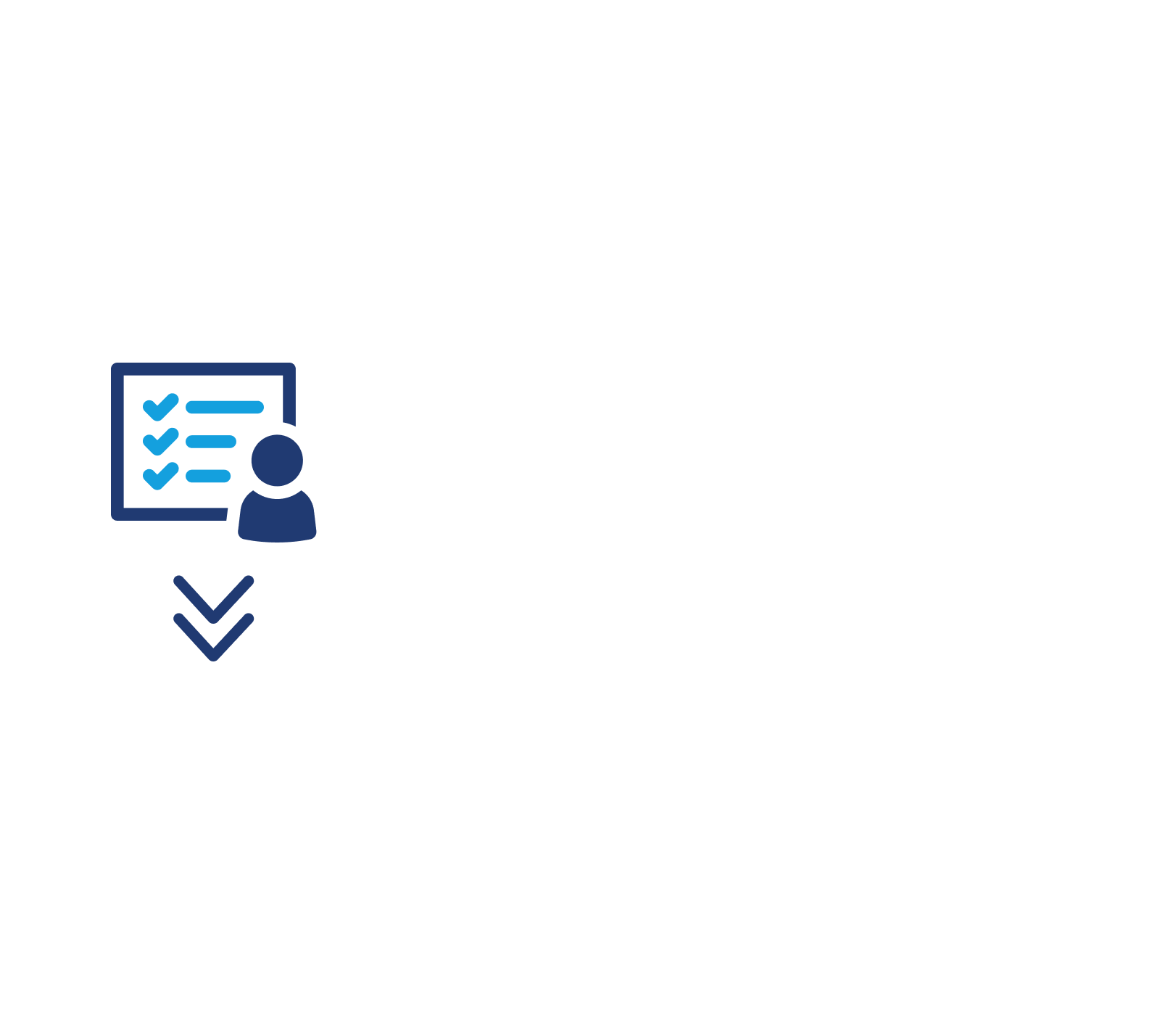 Person with checklist icon